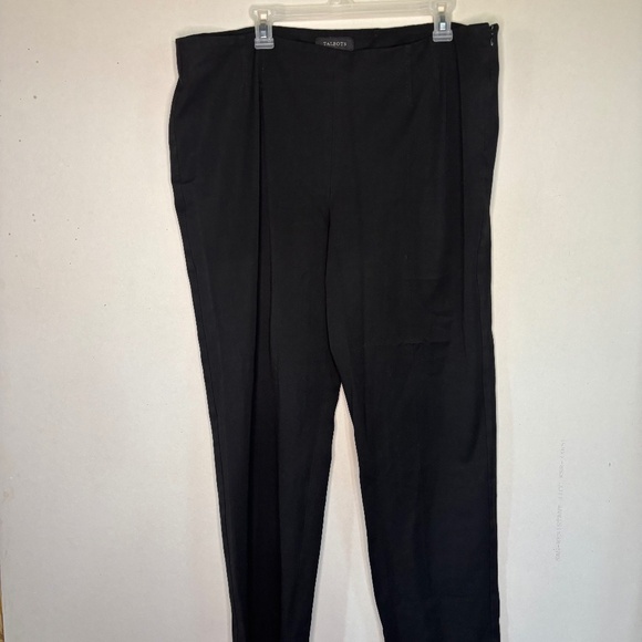Talbots Womens Long Black Work Style Pants Size 20 - Picture 1 of 4